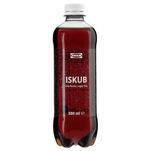 ISKUB Carbonated soft drink, cola flavour sugar-free, 500 ml