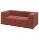 JÄTTEBO 2-seat modular sofa, Samsala brown-red