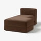 JÄTTEBO Chaise longue module, right, Samsala dark brown
