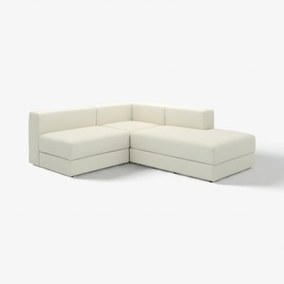 JÄTTEBO cream modular sofa, soft rectangular shapes, simple clean lines.