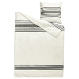 JÄTTEFRÄKEN Duvet cover and pillowcase, white/dark grey, 140x200/80x80 cm