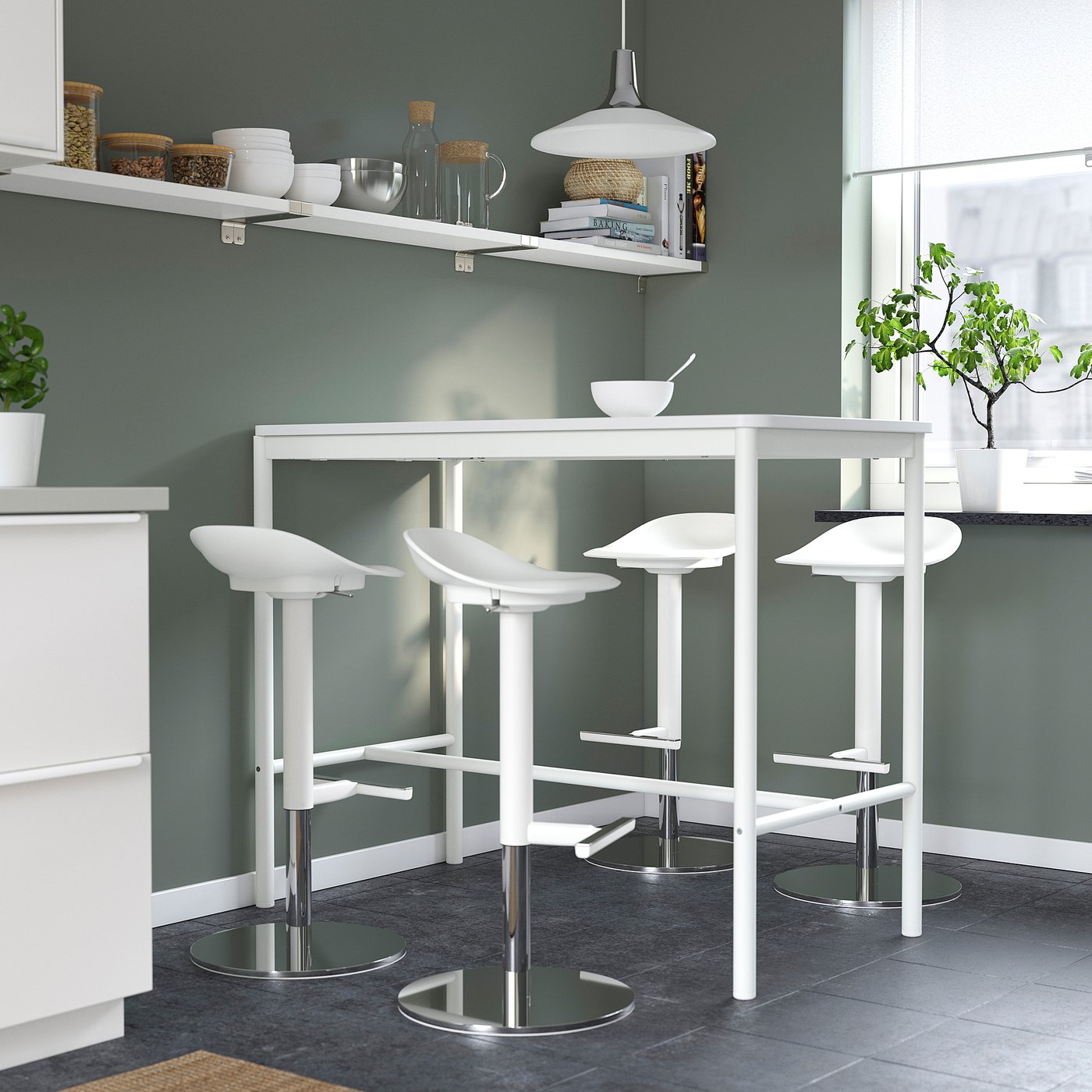 IKEA JANINGE ヤニンゲ カウンターチェア 昇降チェア ホワイト JANINGE bar stool, white, 76 cm - IKEA Germany