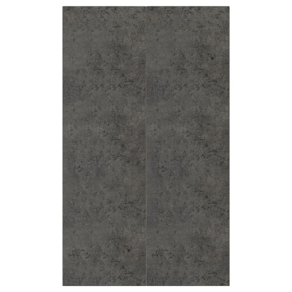 This image shows a KALHYTTAN kitchen panel in dark grey with a subtle concrete texture.