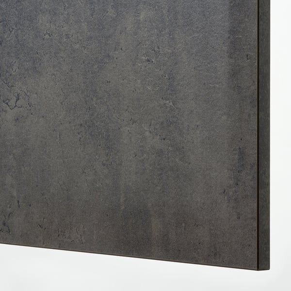 Dark, sleek edge of a modern furniture panel. Smooth finish, high-quality texture.