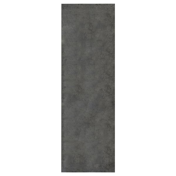 Dark-grey KALHYTTAN laminate panel with subtle concrete texture. Rectangular shape. Industrial and modern design.