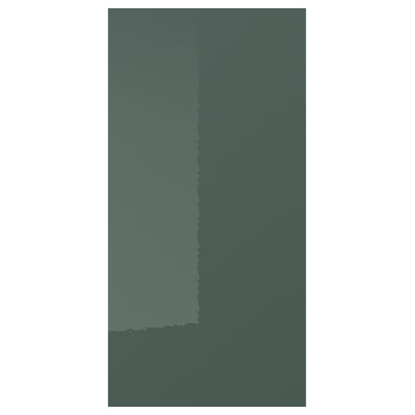 KALLARP green kitchen cabinet with glossy finish.