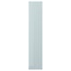 KALLARP high-gloss grey-blue kitchen cabinet door, sleek, modern, rectangular.