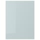 KALLARP high-gloss grey-blue kitchen cabinet, sleek modern design, recycled plastic foil.