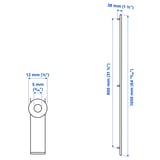 Illustration with measurements for the product: KALLRÖR.