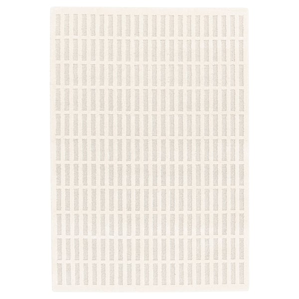 KANARIEPALM Rug, low pile, off-white, 160x230 cm