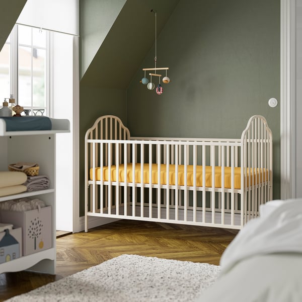 KATTUNGE Cot, beige, 70x140 cm