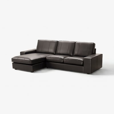 KIVIK 3-seat sofa, with chaise longue/Grann/Bomstad dark brown