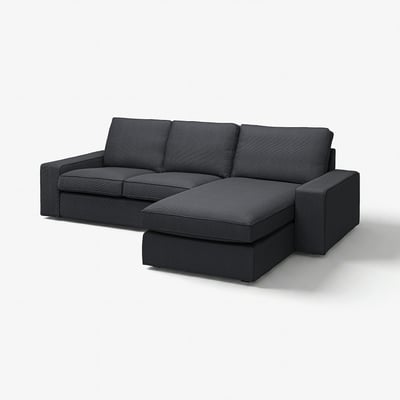 KIVIK 3-seat sofa with chaise longue, Tresund anthracite