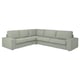 KIVIK sectional sofa, light gray, sleek & modern with wide cushions, l-shape design.