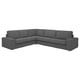 KIVIK dark gray sectional sofa, modern design, plush cushions, corner shape.