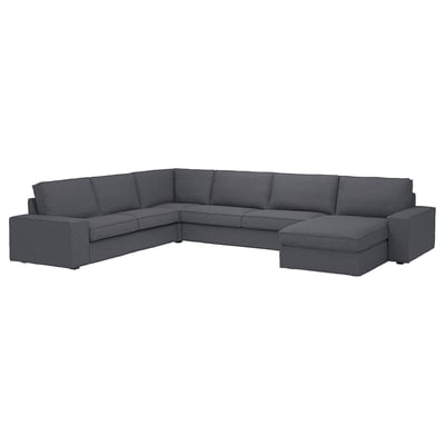 KIVIK sectional sofa, grey, modern design, large & comfy, removable covers.