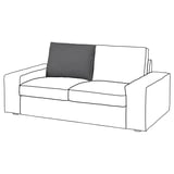A white KIVIK sofa with a single dark gray pillow.