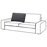 Black and white KIVIK sofa, modern minimalist design. Square shape, rounded edges, comfortable seat and back cushions.