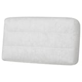 White KIVIK pillow-shaped couch cushion, rounded corners, simple design.