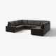 KIVIK U-shaped sofa, 6 seat, Grann/Bomstad dark brown