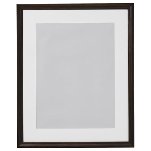 Frame: KLOTKÖRSBÄR, black wood-style, square, empty photo display.