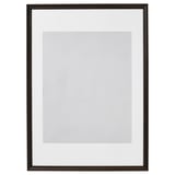 Black KLOTKÖRSBÄR photo frame, rectangular, simple design, wooden look, plastic front protection.