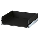 Black KNIVSHULT drawer, sleek finish, full extension.