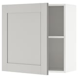 KNOXHULT modular white kitchen cabinet, rectangular, with single door and shelves.