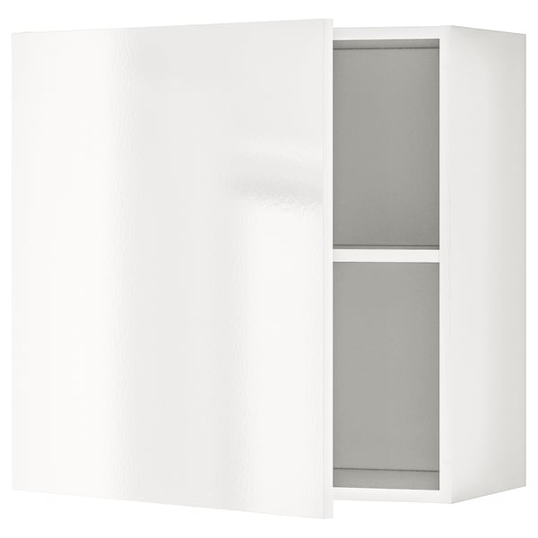 White KNOXHULT kitchen cabinet with two shelves.