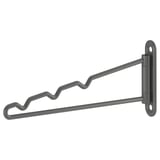Grey KOMPLEMENT valet hanger, modern design for hanging clothes, mounts inside/outside.