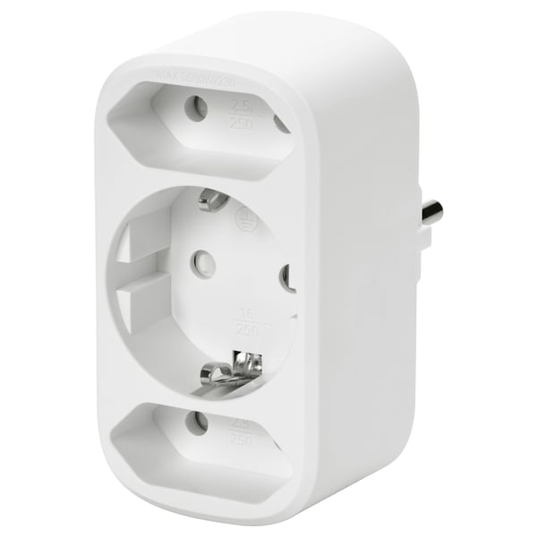 KOPPLA 3-way adaptor plug, white
