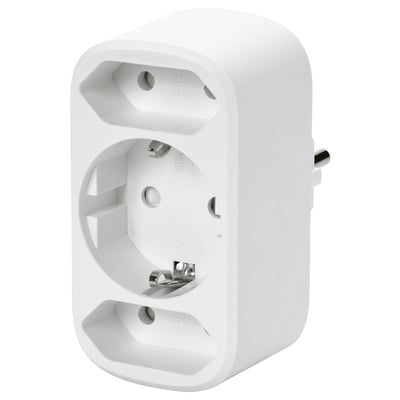 KOPPLA 3-way adaptor plug, white