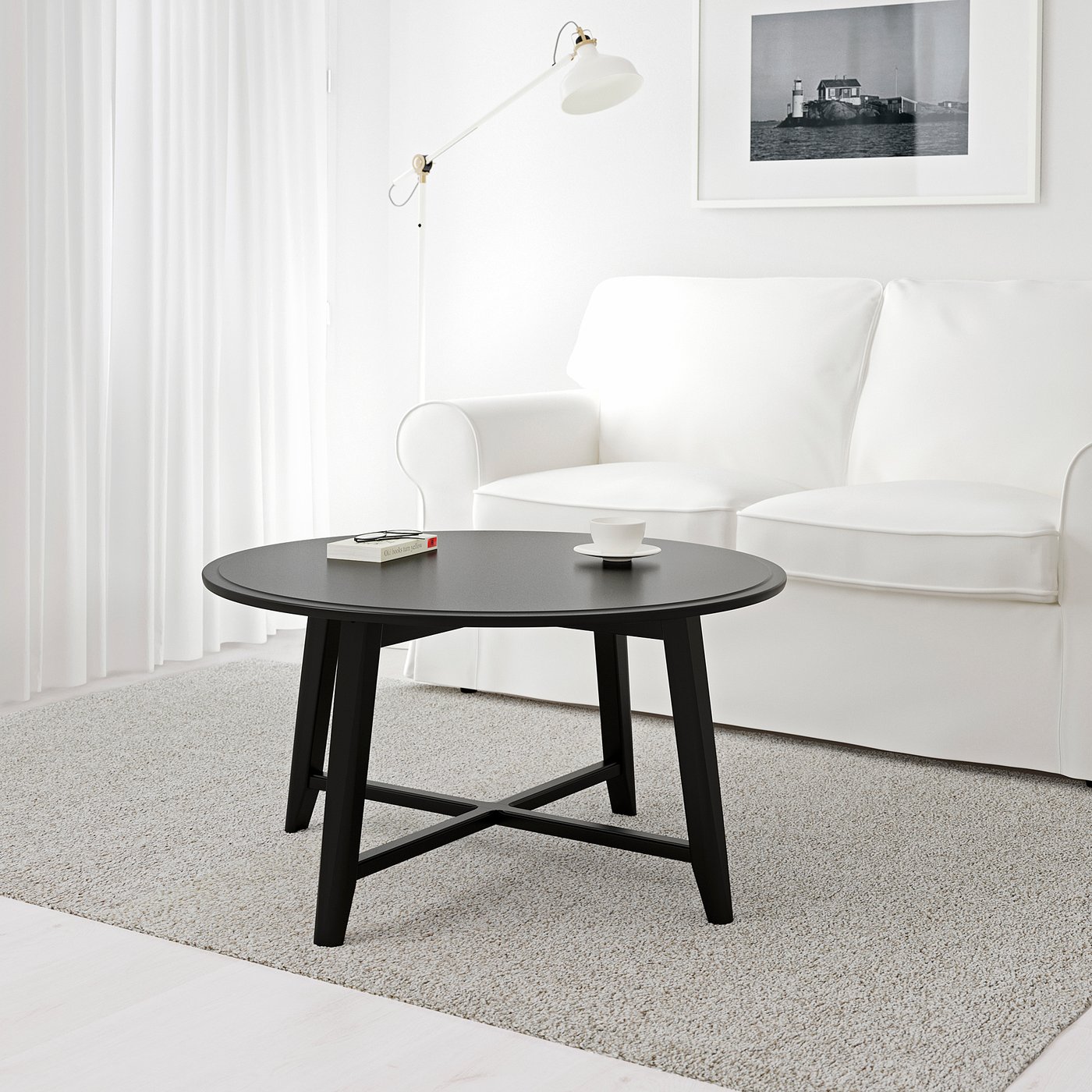 KRAGSTA coffee table, black, 90 cm - IKEA Germany