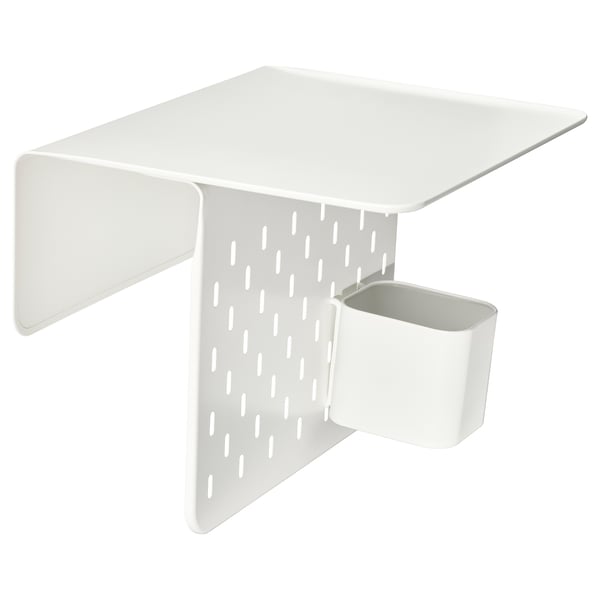 KRAMPHULT / SKÅDIS Armrest tray with container, white metal/white