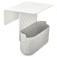KRAMPHULT / SKÅDIS Armrest tray with storage basket, white metal/grey