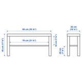Illustration with measurements for the product: LACK.