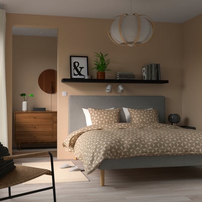 LACK Wall shelf, black-brown, 190x26 cm