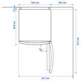 Illustration with measurements for the product: LAGAN.