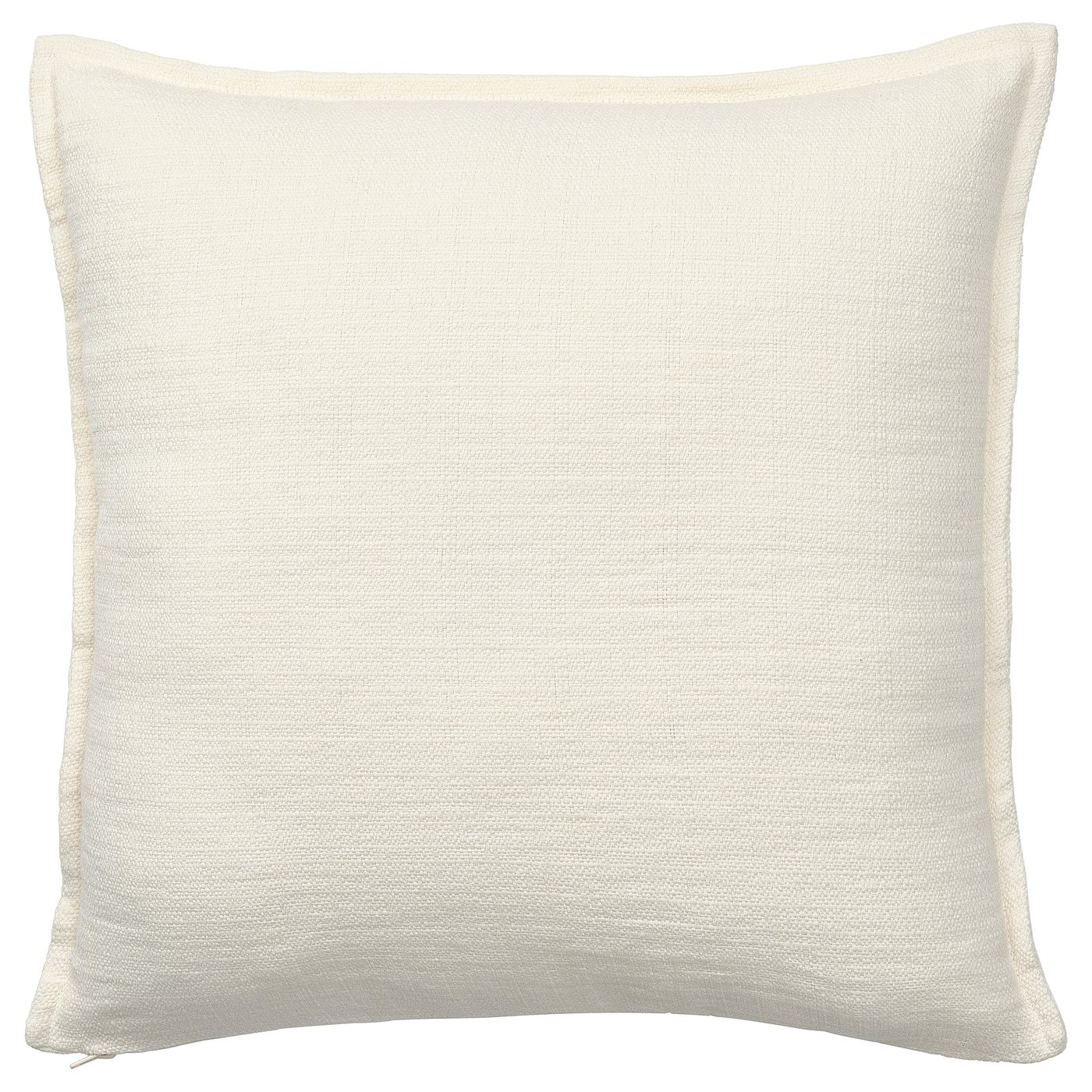 LAGERPOPPEL pillow, off-white, square, textured cover, zipper closure.