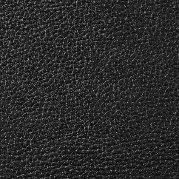 Close-up of premium textured black leather, showcasing smooth grain pattern on high-quality material.