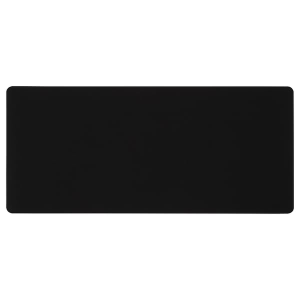 Black gaming mousepad, rectangular, recycled materials.