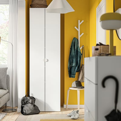 LASTARE Wardrobe combination, white, 60x62x200 cm