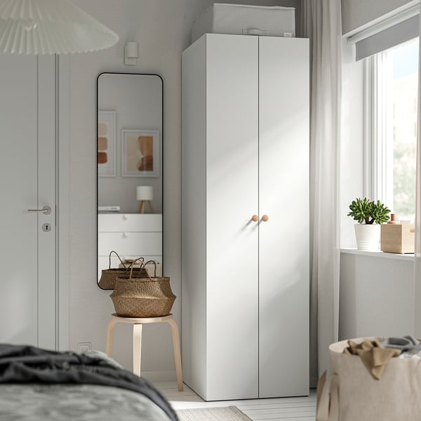 LASTARE Wardrobe combination, white, 60x62x200 cm