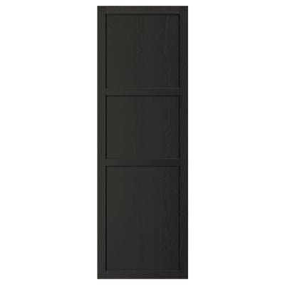 LERHYTTAN black kitchen cabinet with solid wood frame and veneer panels, traditional design.