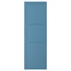 A blue LERHYTTAN door featuring a traditional solid wood frame with beveled edges and an inset veneer panel.
