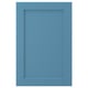 A blue LERHYTTAN cabinet door with a wooden frame and veneer panel, designed for traditional kitchens.