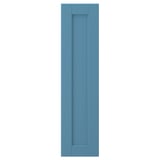 Blue rectangular LERHYTTAN door timber frame, veneer panel, and beveled edges.