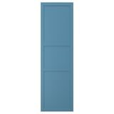 LERHYTTAN blue cabinet door with wooden frame and veneer panel, rectangular.