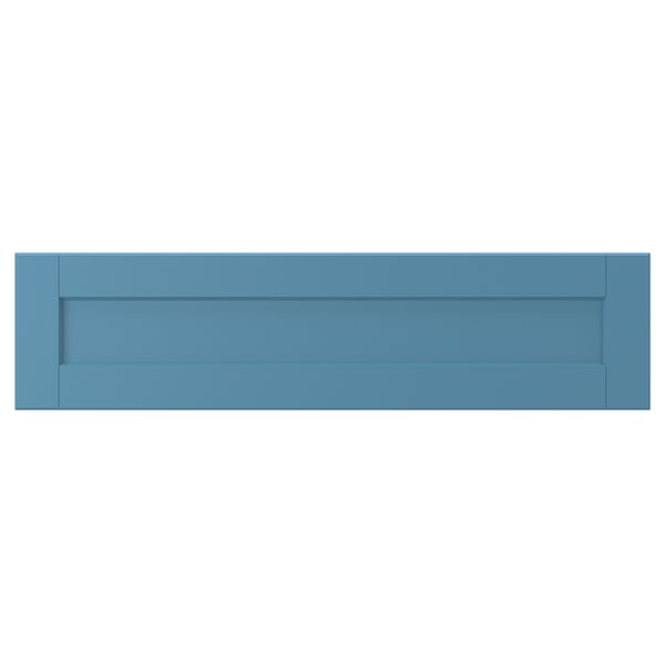 LERHYTTAN drawer front, turquoise, birch veneer, rectangular, traditional design.