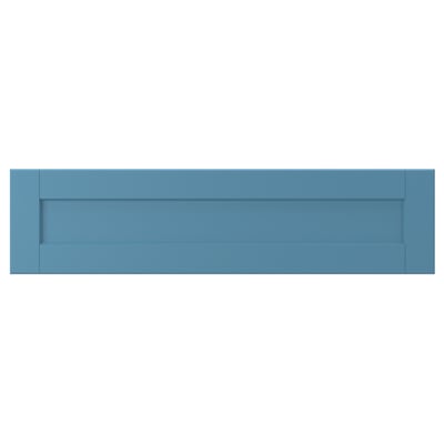 LERHYTTAN drawer front, turquoise, birch veneer, rectangular, traditional design.